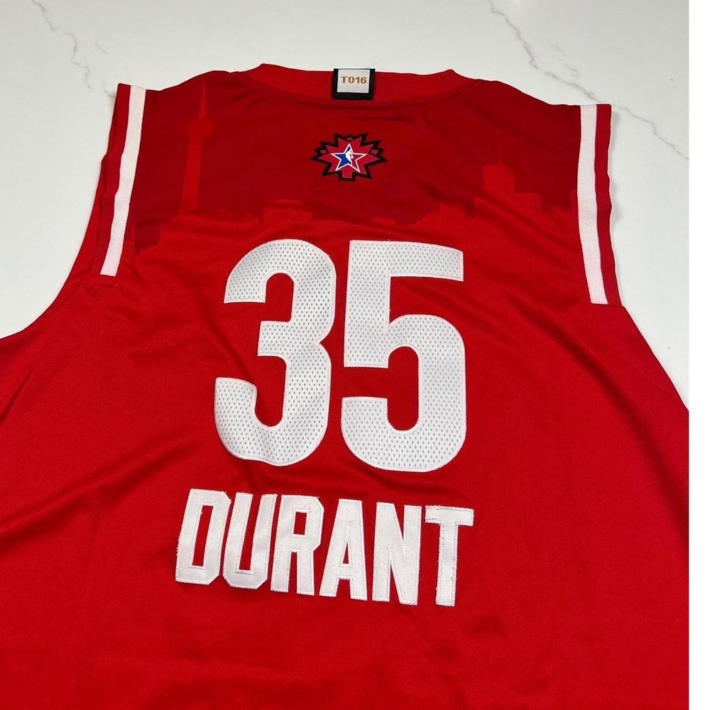 Adidas Basketball Jersey Large Kevin Durant 2016 NBA All Star Toronto West Red